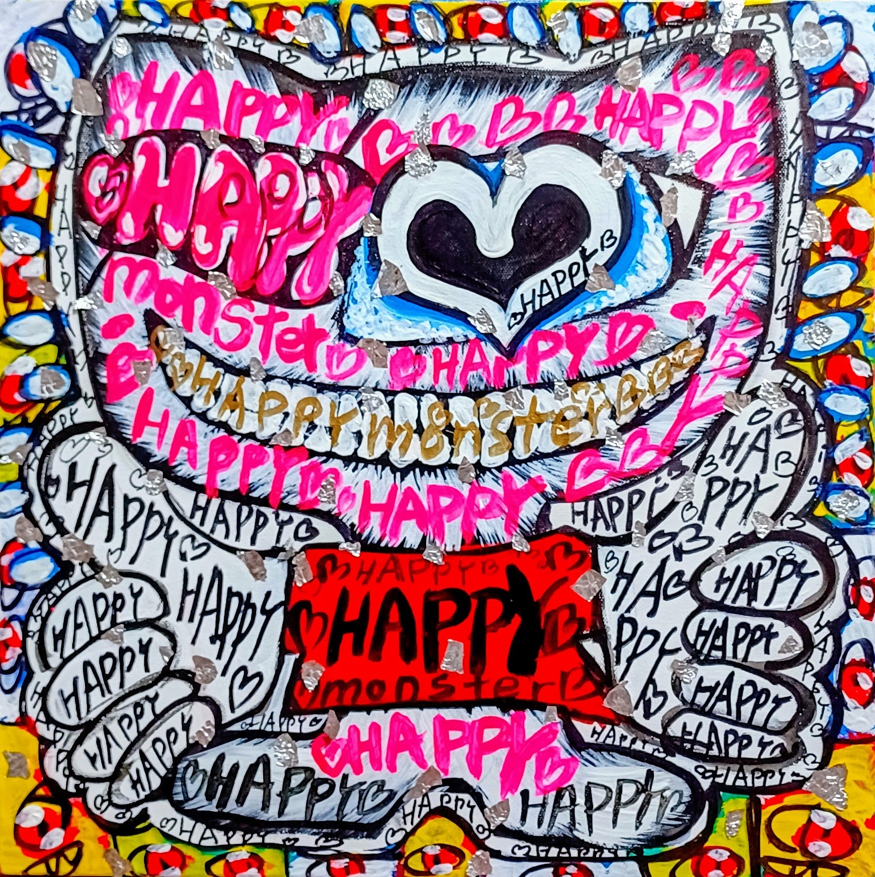 ハッピーモンスター白ネコ